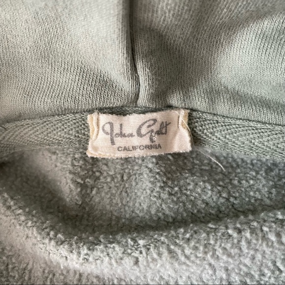 John Galt California Brandy Melville Sage Green Cropped Zip Front Hoodie Pockets - Picture 8 of 9